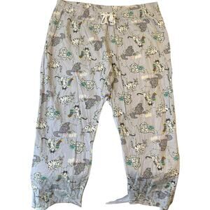 Old Navy Women Sleepwear Size XL Gray Pajama Pants Animal Print Cats Christmas